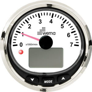 Wema Tachometer 7000 rpm NMEA2000 White RF