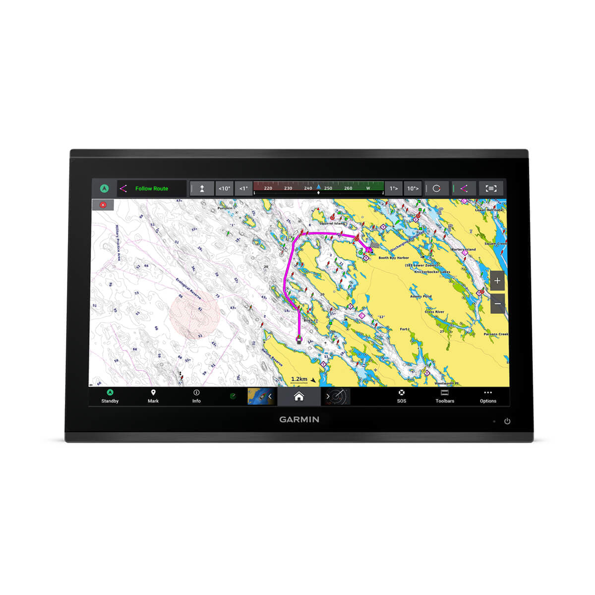 Garmin GPSMAP 9022 med globalt baggrundskort