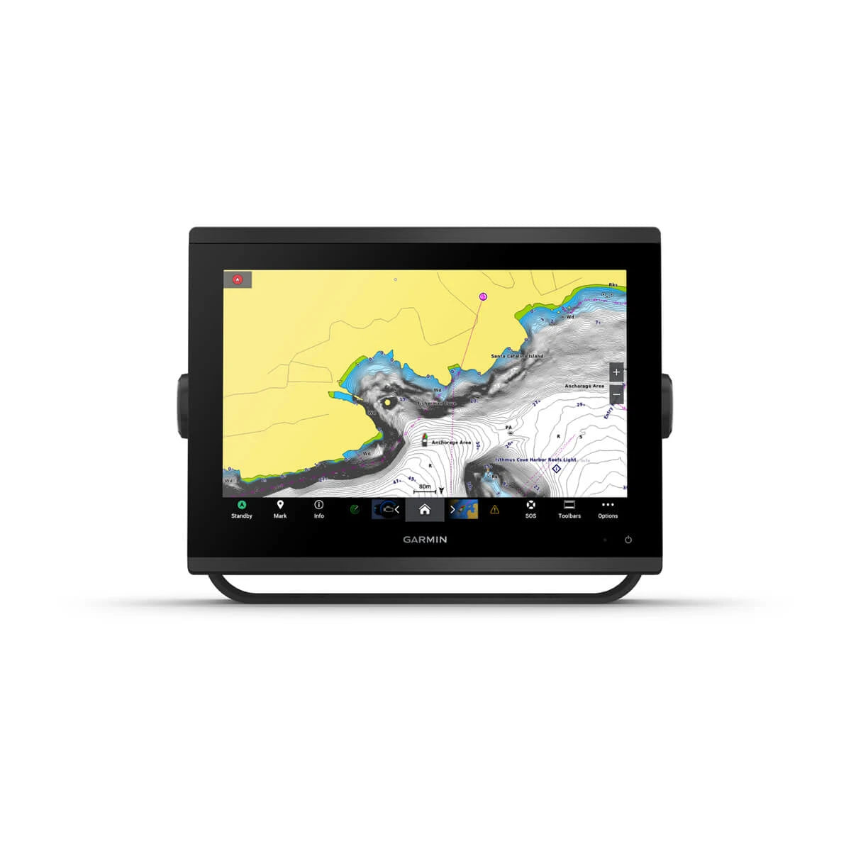 Garmin GPSMAP® 1223xsv, SideVü, ClearVü und traditionelles Chirp-Sonar mit globaler Hintergrundkarte