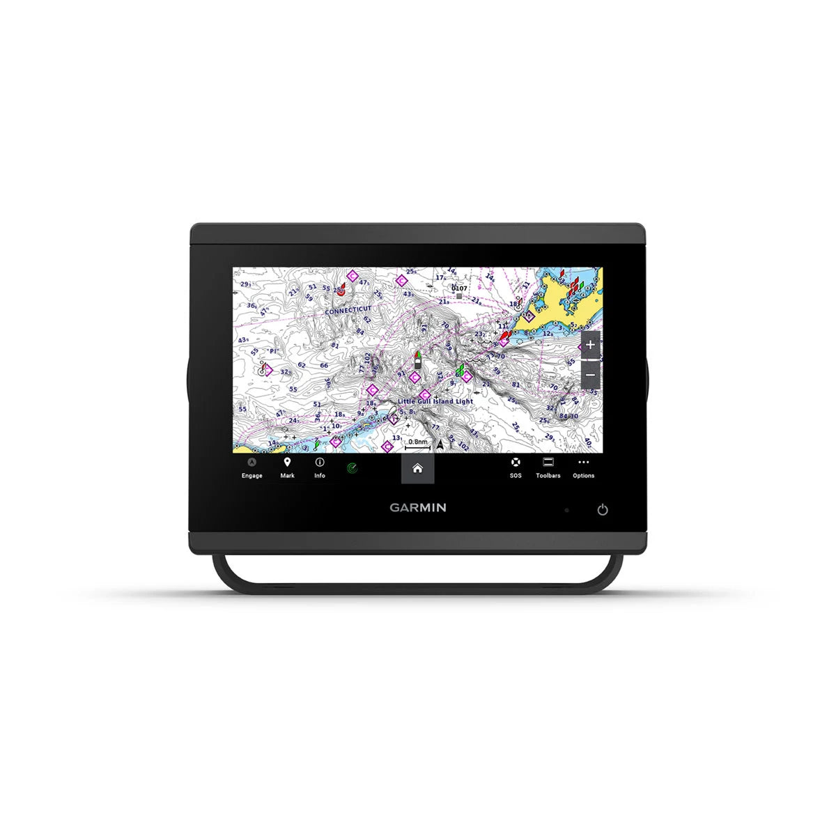 Garmin GPSMAP® 723xsv, SideVü, ClearVü und traditionelles Chirp-Sonar mit globaler Hintergrundkarte