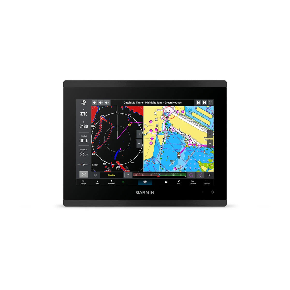 Garmin GPSMAP® 9010 med globalt baggrundskort