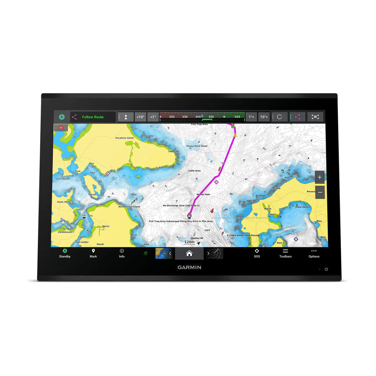 Garmin GPSMAP 9027 med globalt baggrundskort