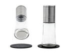 Silwy Salt and pepper grinder in glass and stainless steel