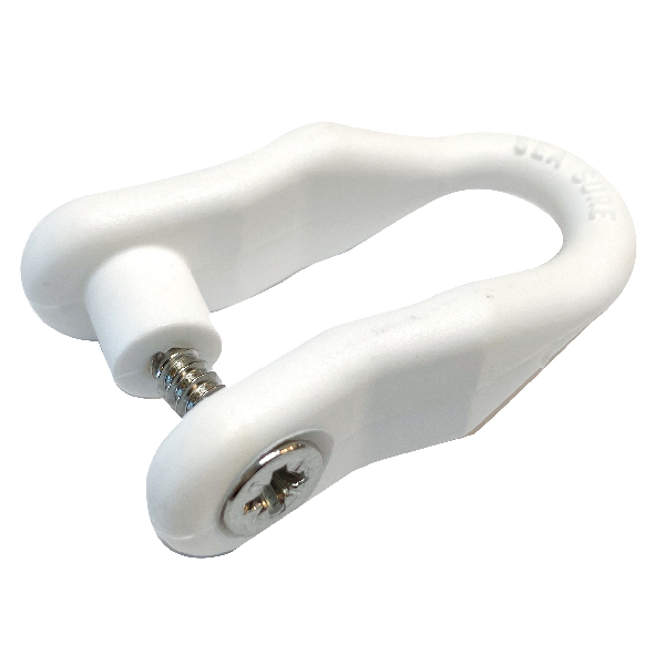 Shackle white nylon Ø8mm with screw