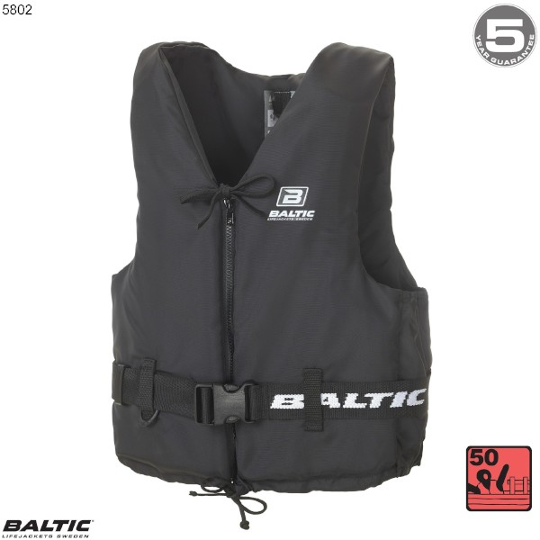 Aqua Pro Svømmevest - Sort - 50-70 kg.