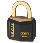 Abus hængelås massiv messing 2stk samme nøgle 40mm