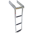 Swim ladder 3 steps in cassette mounted under boat platform w/lock