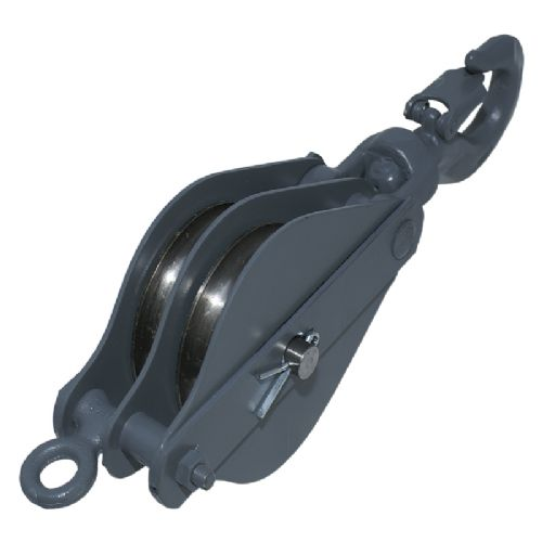 London Block W/Hook 2-Sk 130mm 22mm Rope