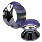 Large push lock with ring chrome-plated brass for door 19mm