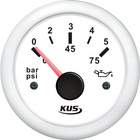 Kus oil pressure white 0-5bar, 10-184 &amp; 240-33ohm, 12/24v