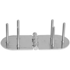Roca hinge 60x160mm fixed M6 screws AISI 316