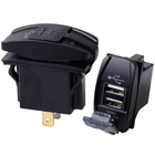 Switch with 2pcs 3.1Amp usb outlets, input 6-30V