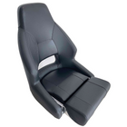 ESM RM52 steering wheel chair with flip up pouf Carbon grey/black
