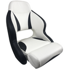 ESM H52 deluxe sport flip up chair white with carbon black