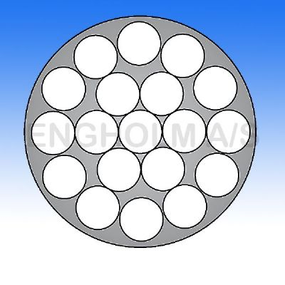 Wire galv 1x19 PVC forhudet hvid  Ø:2,0/3,0mm  Brud 336 kg