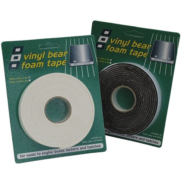 PSP vinyl foam tape svampegummi med klæb hvid 19 x 3mm 3 m