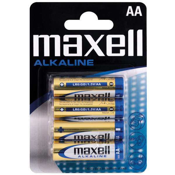 Maxell Alkaline AA / LR6 batterier - 4stk