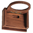 Roca faltbarer Glashalter Teak 11,5x4,5x10,5cm