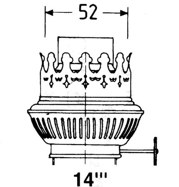 DHR Brænder messing for 14