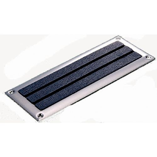 Edelstahltrittstufe mit Gummi L:210 mm x B:85 mm