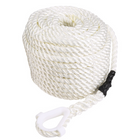 3-Ply Polyester/PP rope white with nylon sheath 12 mm 35 meters