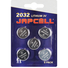 Japcell CR2032 3V lithium battery 5 pcs
