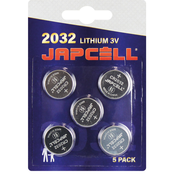 Japcell CR2032 3V lithium batteri 5 stk