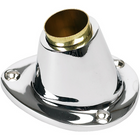 Flagpole holder deck mounted ø: 25mm chrome-plated brass