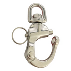 Foresail sheet hook stainless steel w/swivel 87 mm