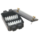 Electrical junction box splashproof 8 wires.