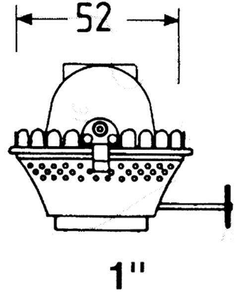 DHR Brænder messing for 1