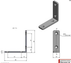 Roca angle bracket 50x50x15mm screw 3.6mm RF304