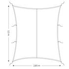 Cockpit-Sonnensegel/Persenning rechteckig 2,85 x 3,3m