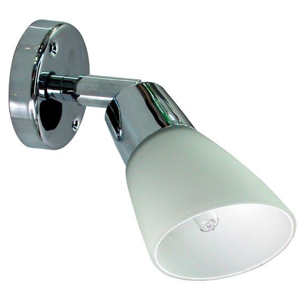 Etagenlampe Chrom mit Opalschirm 3W LED