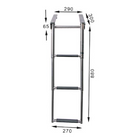 Engholm teleskopstige i kassette 250 x 880 mm 3 trin Ø25 mm