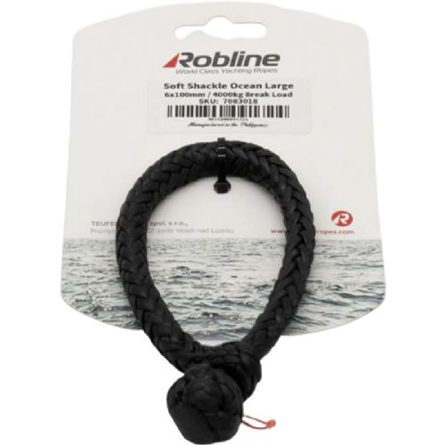 Soft sjækel Ocean sort str.:L Ø:6 mm L:100 mm Brud 3000 kg     3121