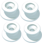 Unimer Hood fastener white Ø25mm, h. 13mm with screws 4-pack