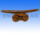 Klampe messing med lige horn 80 mm