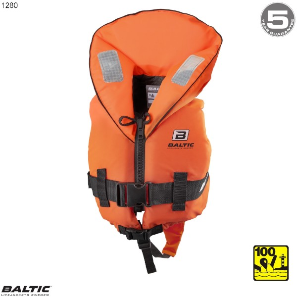 Skipper redningsvest - Orange - 30-40 kg.