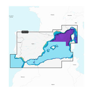 Spanien, Middelhavskysten - Søkort