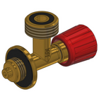 Shut-off valve for blue gas cylinder regulator German reg. G12