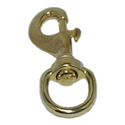 Karabinhage messing m/svirvel 225 HB øje 20 mm