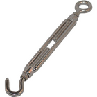 Bardunstrammer rustfri øje/krog 6 mm m/kontramøtrik L 110 mm