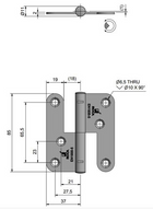 Roca door hinge 74x85mm right RF