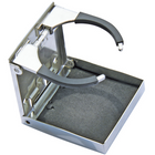 Cup holder adjustable in AISI 304 RF steel 10 x 2 x 10cm