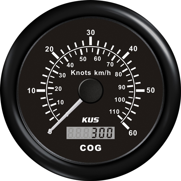 Kus gps speed 0-30knob, sort 12/24v ø85