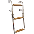 Swim ladder 2+1 RF steel with 3 teak steps
