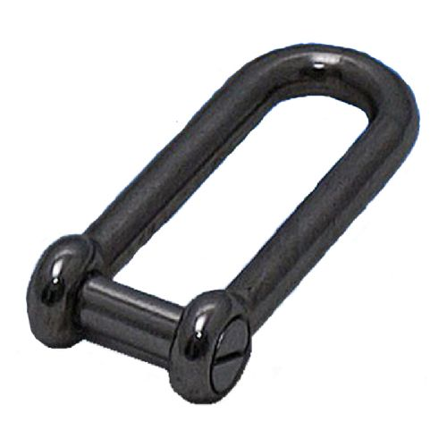 Shackle D long w/slotted bolt rf 6 mm