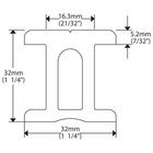 Ronstan I-Schiene 32mm, 3,0m