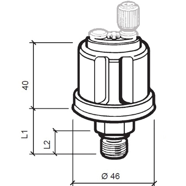 Vdo sensor olie tryk 5 bar, m18x1,5, 6-24v